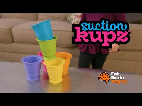 Відео огляд Іграшка тактильна М'які чашки, Fat Brain Toys Suction Kupz 6 шт.