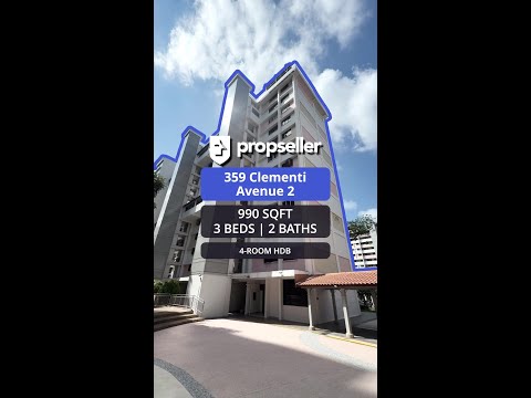 359 Clementi Avenue 2, 359 Clementi Avenue 2, 3 Bedrooms, 990 sqft, HDB Flat For Sale, by KOH YONG JIAN, 500164380 - PropertyGuru.com.sg