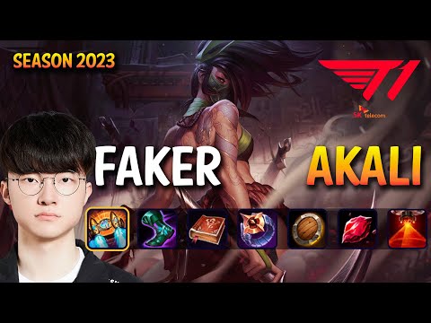 T1 Faker AKALI vs ORIANNA Mid - Patch 13.22 KR Ranked