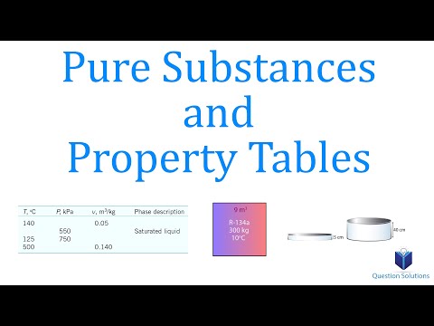 Pure Substances and Property Tables | Thermodynamics | (Solved Examples)