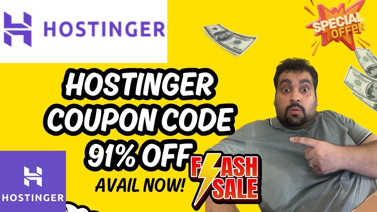 Hostinger Coupon Code 2024 -  91% Discount Coupon
