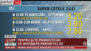 Super cotele UN PONT PE ZI: Marti avem valori de 2.80, 3.20 si 3.90!