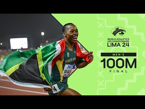 🇿🇦's Bayanda Walaza  storms to 100m world U20 title | World Athletics U20 Championships Lima 2024