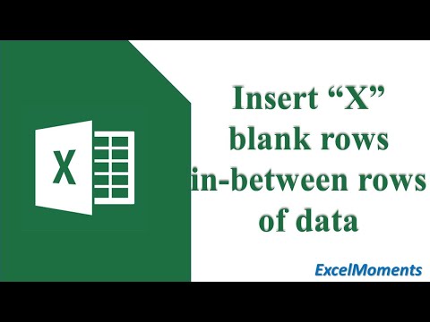 How to insert multiple blank rows in-between rows of data (Excel)