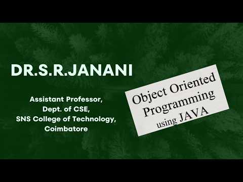 Object Oriented Programming Concepts Oop Using Java Sns Institutions