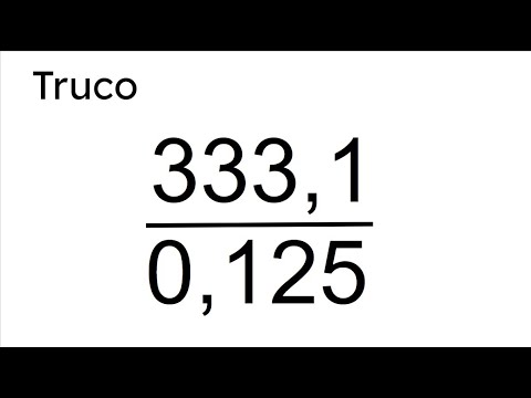 DIVISIONES CON DECIMALES. Truco. Matemáticas Básicas