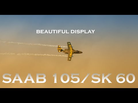SAAB 105/SK 60 Beautiful display! 21-10-15. (Bonusvideo JAS 39 Gripen display in heavy rain).