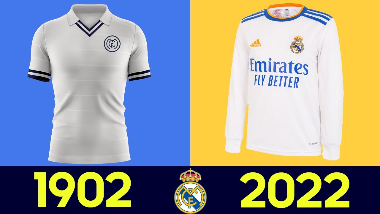 L'évolution des maillots du Real Madrid | Tous les maillots du Real Madrid dans l'histoire 2021-22