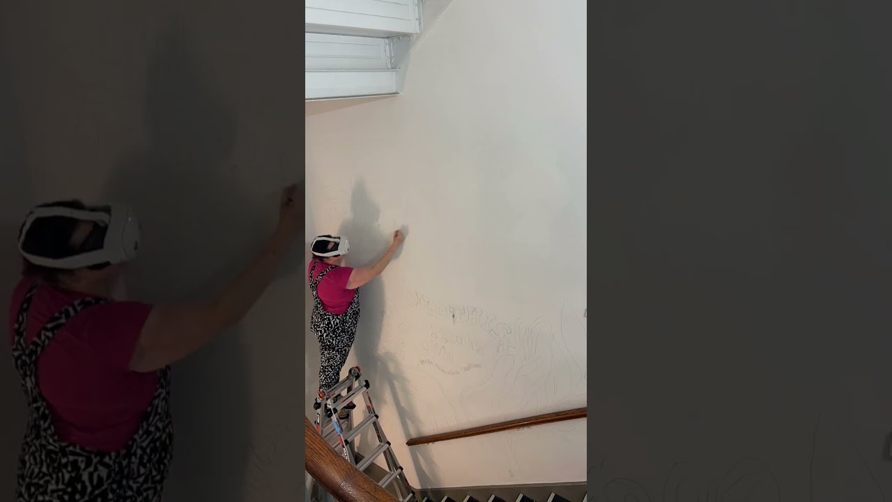 Painting a Mural with Meta Quest 3S VR Headset