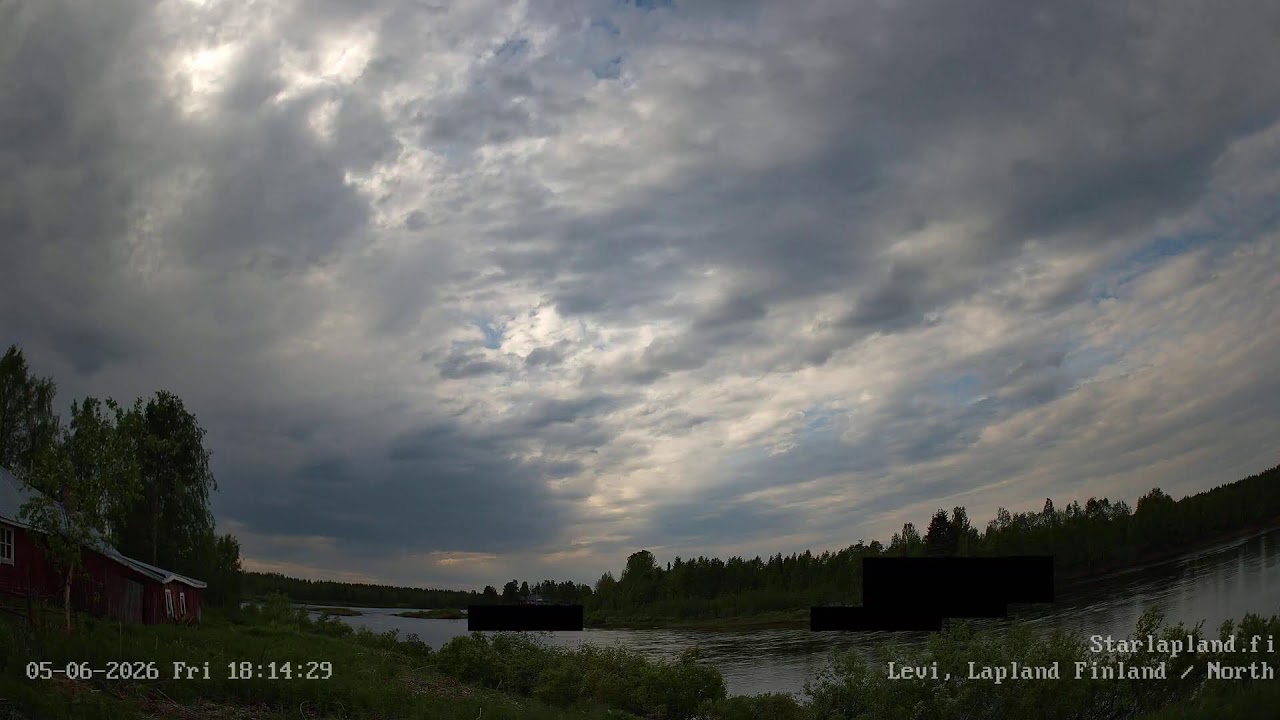 Live webcam view of Levi Riverside & Aurora Sky View