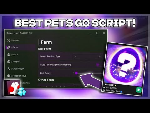 PETS GO ✨ [ NEW ] AUTO FARM SCRIPT + AUTO ROLL ( Mobile & Pc ) no key