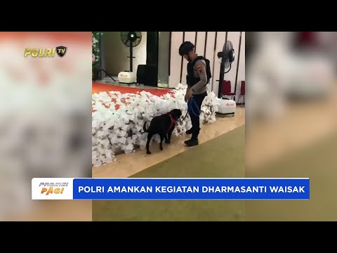PENGAMANAN KEGIATAN DHARMASANTI WAISAK, POLRES TEMANGGUNG LIBATKAN UNIT K-9