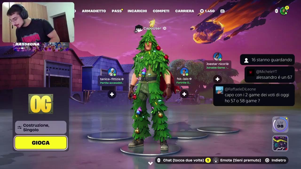LIVE FORTNITE GIOCO CON VOI MENTRE FACCIO SQUAT