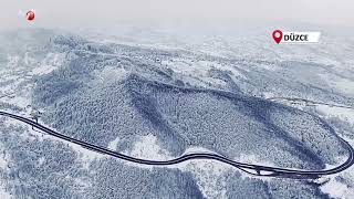 Bolu Dağı'nda Kartpostallık Kar Manzarası