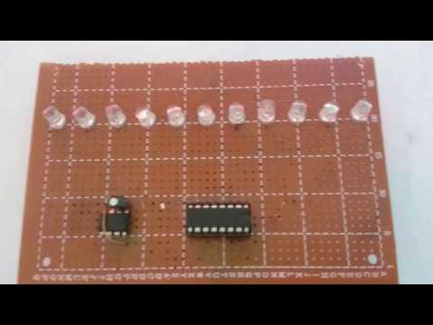81 LED chaser using double IC 4017