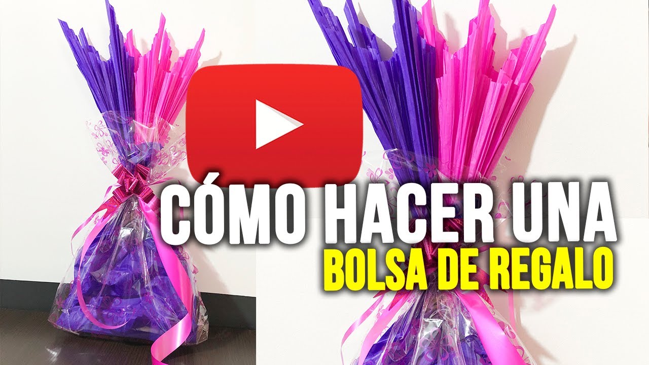 DIY: BOLSA DE REGALO CON PAPEL SEDA O CHINA Y CELOFAN