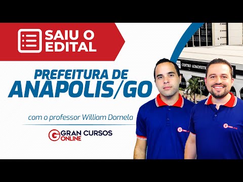 Concurso Prefeitura de Anápolis GO - Saiu o Edital