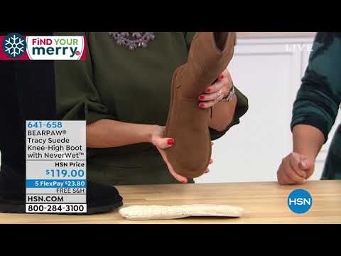 BEARPAW Tracy Suede KneeHigh Boot with NeverWet