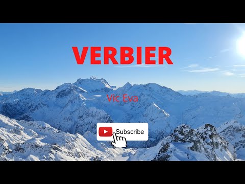 Verbier skiing 4 valleys. Col des Gentianes 2950m to La Chaux 2260m Swiss Alps