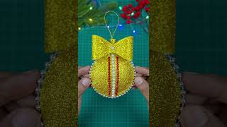 DIY Glitter Foam Ornaments Making For Christmas Decorations | Glitter Foam Sheets Craft Ideas
