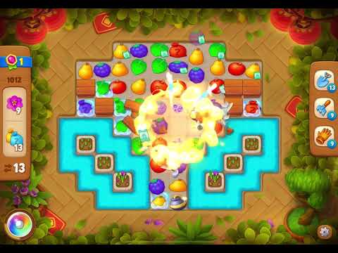 GardenScapes Level 1012 no boosters (18 moves)