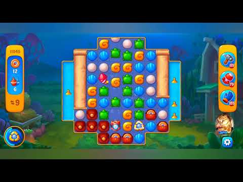 фишдом 2023  #  11045 уровень - прохождение без бустеров # Fishdom,   11045  level - no Boosters.
