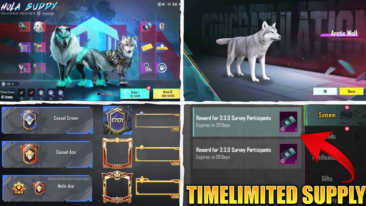 😅GOT 2 FREE TIMELIMITED SUPPLY COUPON || BGMI NEW HALLOWEN HOLA BUDDY SPIN || 10UC MYTHIC GEM.