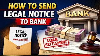 How to Send Legal Notice to Bank for Loan Settlement | Advocate  Drafting Format
