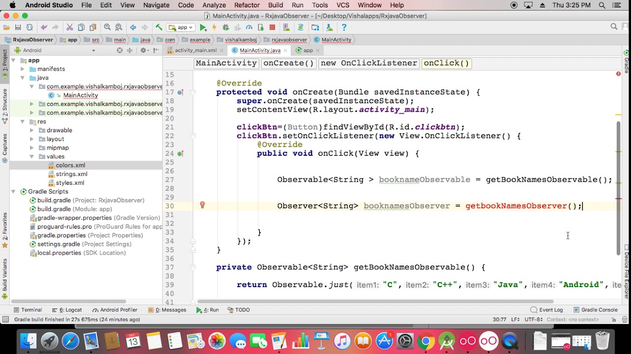 Rxjava Observable and Observer basics