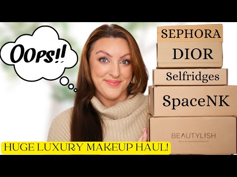 HUGE LUXURY MAKEUP HAUL & SWATCH PARTY | Sephora, Dior, Gucci & MORE!