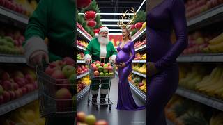 ❤️ Evolution of Santa &amp; Wife Shopping for Fruits 🎅 #love #shorts #cute
