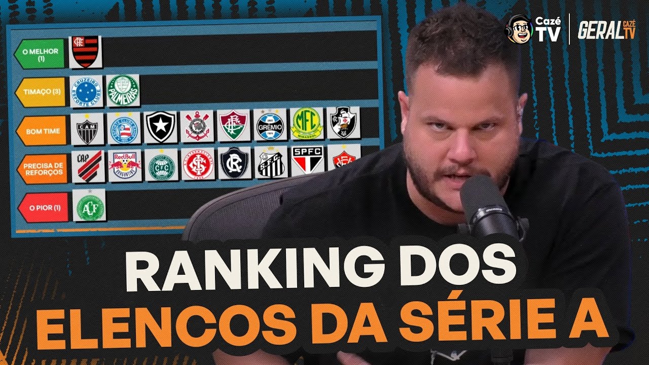 TIERLIST DOS ELENCOS DOS TIMES DA SÉRIE A DO BRASILEIRÃO 2026 | GERAL CAZÉTV