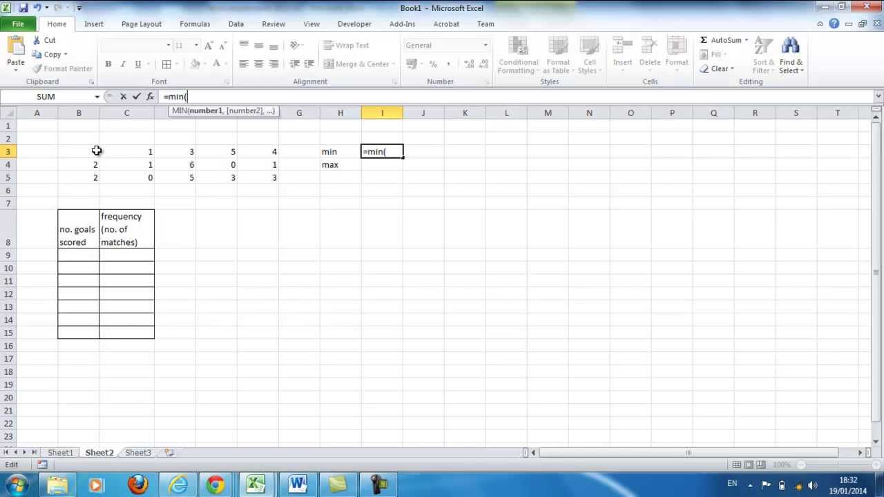 Computer Modelling 1 Excel sample exam paper Question 3