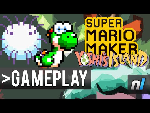 Super Mario Maker: Yoshi's Island Recreation - Touch Mushy Get Dizzy
