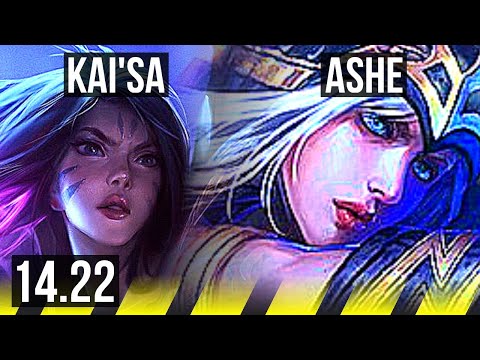 KAI'SA & Pyke vs ASHE & Shaco (ADC) | 7 solo kills | KR Diamond | 14.22