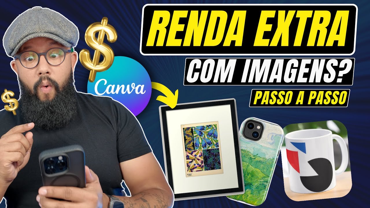 DINHEIRO COM IMAGENS? Fazer dinheiro com o Canva USANDO IMAGENS  [RENDA EXTRA💰]