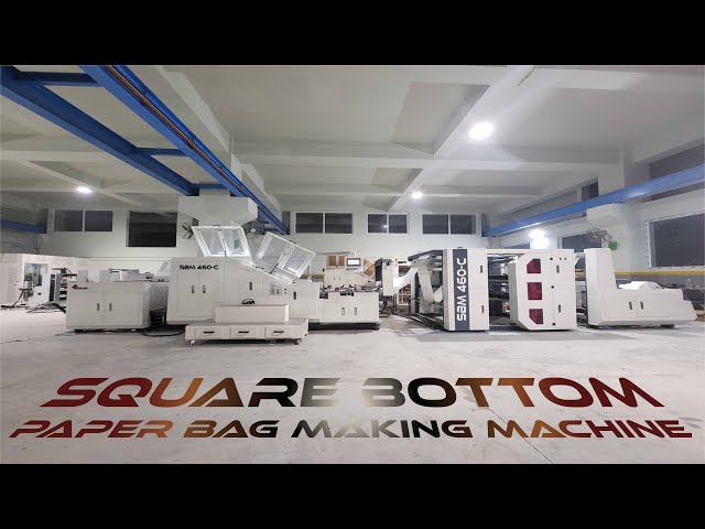Paper Bag Making Machine - Fully Automatic Twisted Rope Handle Square ...