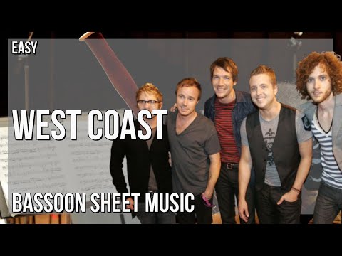 Bassoon Sheet Music: How to play West Coast by OneRepublic