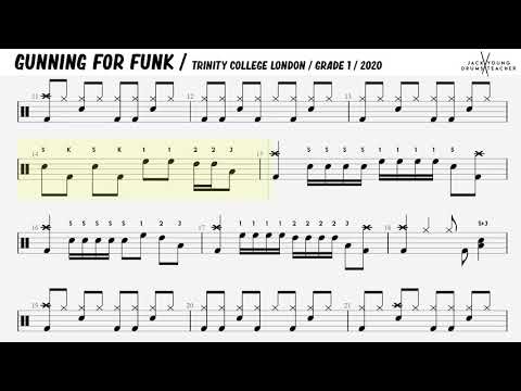 How to play Gunning For Funk On Drums 🎵