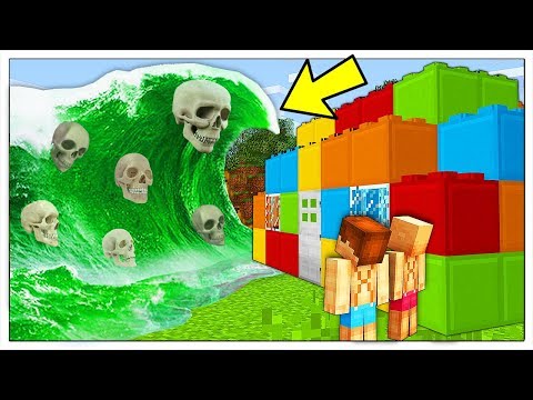 ONDA GIGANTE DI ACIDO CONTRO BASE DI LEGO! - Minecraft ITA