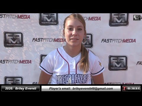 2026 Briley Everett 4.0 GPA - Shortstop and Pitcher Softball Skills Video - Firecrackers EP