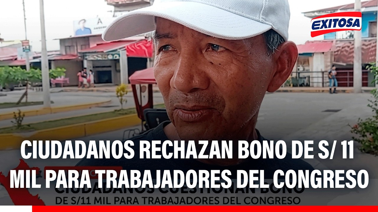 🔴🔵 Ciudadanos en Iquitos en contra del bono de 11 mil soles que recibirán trabajadores del Congreso