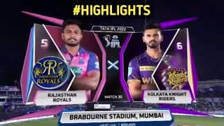 Rajasthan Royals vs Kolkata Knight Riders, 30th Match #HIGHLIGHTS #iplhighlights #kkrvsrrhighlights