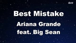 Best Mistake - Ariana Grande Karaoke【With Guide Melody】