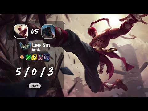 Lee Sin Jungle vs Udyr - EUW Challenger Patch 13.9