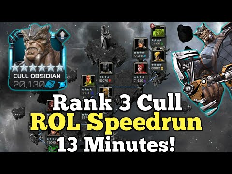 Insane Rank 3 Cull Obsidian 13 Minute ROL Speedrun | Marvel Contest Of Champions