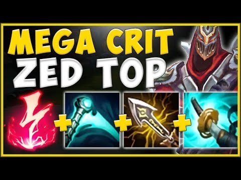 WTF! WHY IS NO ONE ABUSING THIS MEGA CRIT ZED TOP BUILD?? ZED S10 TOP GAMEPLAY! - League of Legends