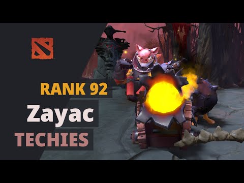 Zayac (Rank 92) plays Techies Dota 2 Full Game