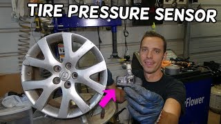 HOW TO REPLACE TPMS SENSOR ON MAZDA 2 3 5 6 CX-3 CX-5 CX-7 CX-9 MIATA