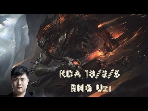 RNG Uzi YASUO vs VARUS ADC  (League Of Legends Challenger Replay)